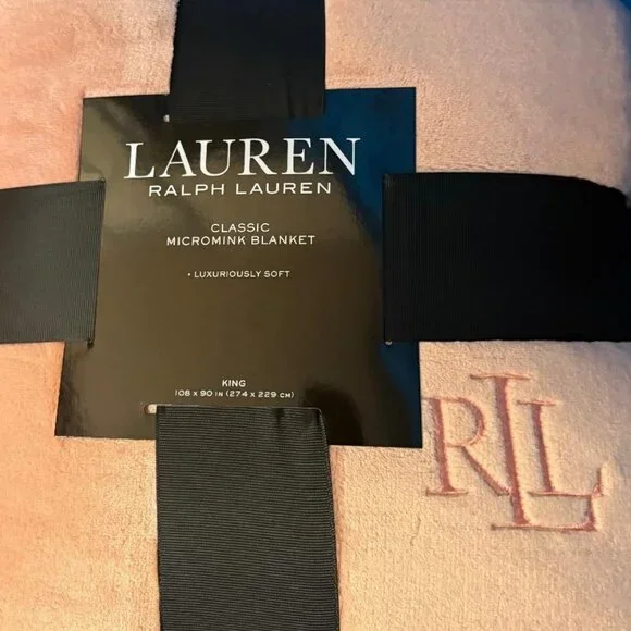 BRAND NEW LAUREN RALPH LAUREN MICROMINK LUXURIOUSLY SOFT KING 108" X 90" BLANKET - Picture 2 of 10